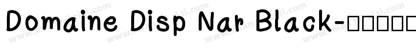Domaine Disp Nar Black字体转换